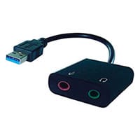 Connekt Gear USB-A 2x3.5mm Stereo Jack Adapter A Male Female 26-2918