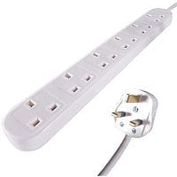 Connekt Gear UK 6-Gang Mains Power Extension Block 5m