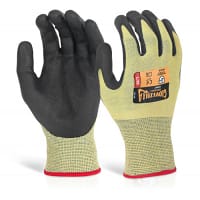 Beeswift Glovezilla Nitrile Palm Coated Work Gloves, Yellow, Size L (Pair) - Industrial Safety, Superior Grip
