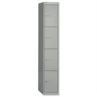 Bisley 4 Door Deep Steel Locker Goose Grey W305xD457xH1802mm 5 Year Warranty