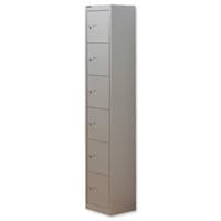 Bisley 6 Door Steel Locker Goose Grey W305xD305xH1802mm 5 Year Warranty