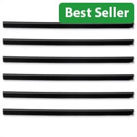 Durable Spine Bars for 80 Sheets A4 Capacity 9mm Black 2909/01 Pack 25
