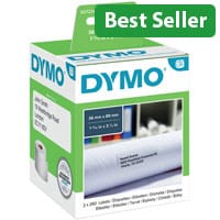 Dymo Pack of 2 x 260 99012 Label Writer Labels - Large Address Labels - 36 x 89mm