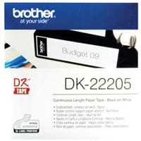 Brother DK 22205 Continuous Paper Label Tape, 62mm x 30.48m, White - Perfect for Long-Run Labeling and Shipping