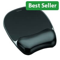 Fellowes Gel Mouse Pad with Wrist Rest Black