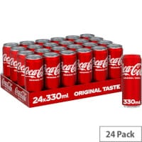 Coca-Cola Soft Drink Can 330 ml (Pack of 24)