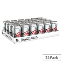 Coca-Cola Diet Coke Soft Drink Cans, 330ml (Pack of 24, Ref A00749) - Sugar-Free Diet Coke for Health-Conscious Consumers