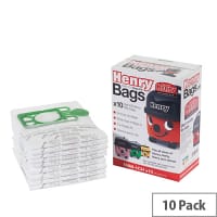 Numatic Pack of 10 Replacement Hoover Bags HepaFlo for Vacuum Cleaners Henry/Hetty NVM1CH