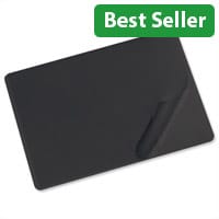 Durable Desk Mat with Clear Overlay W650 x D520mm Black