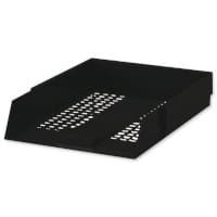 5 Star Black Letter Tray, Foolscap Size - Desk Organiser for Documents and Paperwork