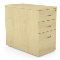 Filing Pedestal Desk-High 3-Drawer 800mm Deep Maple - Universal Storage Can Be Used Alone Or Accompany The Switch, Komo or Ashford Ranges