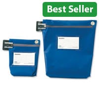 Versapak Medium Cash Bag Tamper-Evident Zip Heavyweight Material Blue