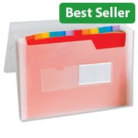 A4 Expanding File Coloured Plastic Europa File - 13 Pockets, (Elasticized) Expands To Suit Your Needs, Easily Retrieve Files With Divider Tabs & Made From Strong, Long Lasting Plastic To Protect Your Files. Ideal For Schools, Offices, Colleges & More.