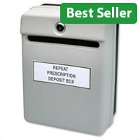 Post or Suggestion Box Wall-mountable with Fixings W235xD130xH310mm Grey Ref W81065