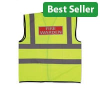 Fire Warden Vest High Visibility XL Yellow (Conforms to EN471 Class 2) IVGFVW