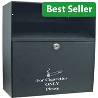 QConnect Pack of 1 Black Ash Bin 7 Litre