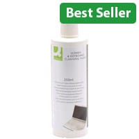 Q-Connect Screen & Keyboard Cleaning Fluid - Pump Spray - 250ml - Gentle Grease Remover for Electronics