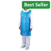 Shield Disposable Blue Apron On a Roll Pack of 1000 (5 Rolls of 200 Aprons)