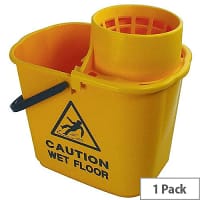 Mop Bucket Wringer 15 Litre Yellow