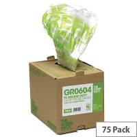 The Green Sack Pack of 75 Medium Duty Clear Refuse Bag in Dispenser 80 Litres