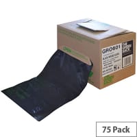 The Green Sack Pack of 75 Heavy Duty Black Refuse Bags in Dispenser