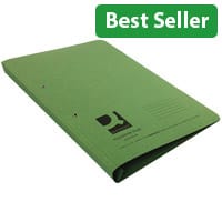 Q-Connect Transfer File Foolscap/A4 35mm Capacity Green Pack 25