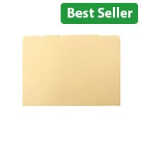 Q-Connect Tabbed Folder 170gsm Foolscap Pack 100