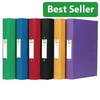 Q-Connect 2-Ring Binder A4 Polypropylene Assorted Pack of 10 KF71446