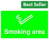 Safety Sign Smoking Area 300x500mm PVC