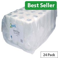 2Work Kitchen Roll (Pack of 2) x12 White CT73665