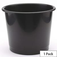 Q-Connect Waste Bin 15 Litre Black Single Pack