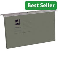 Q-Connect Suspension File Tabbed Foolscap Pack of 50 KF21001 - Files - Suspension Filing - Durable heavyweight manilla - Front opening - Easy access