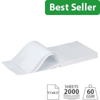 Q-Connect Listing Paper 1-Part Plain Micro-Perforated 60gsm 279 x 241mm Pack 2000