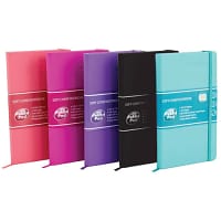 Pukka Signature Soft Cover Notebook, A5, Casebound, 192 Pages (Assorted Pack of 5, Ref 7747-SIG) - Premium Notebooks for Office or School