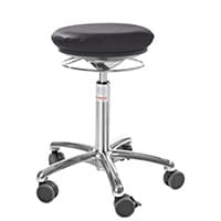 Pilates Air-Seat Ergonomic Stool With Black Leather Look Seat Upholstery H520 - 710mm Aluminum Frame