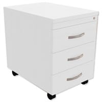 Mobile 3-Drawer Pedestal White - Universal Storage Can Be Used Alone Or Accompany The Switch, Komo or Ashford Ranges