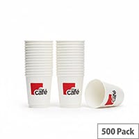 Mycafe 8oz/250ml Double Wall Disposable Hot Drink Paper Cups (500 Pack) HVDWPA08V