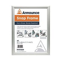 Photo Album Co A3 Silver Snap Frame SNAPA3S
