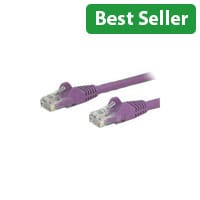 StarTech 1‑Metre Cat6 Network Cable - Purple RJ45 Snagless Patch Lead