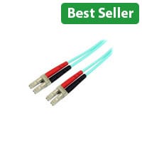 StarTech 2m OM3 Duplex Fiber Patch Cable - LC to LC, Aqua 50/125 µm (10 Gbps)