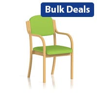 Madrid Boardroom & Visitor Chair With Arms Swizzle Green