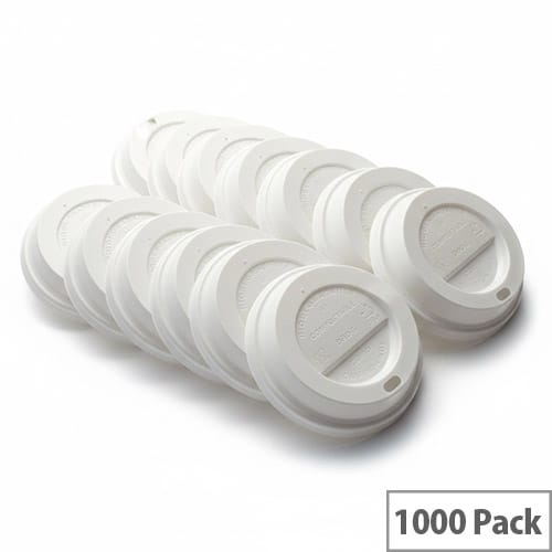79mm Compostable CPLA Hot Cup Lids for 8oz Disposable Cups Pack of 1000