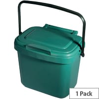 Addis Compartment Bin 5L Kitchen Compost Caddy Bin - Supplied With a Locking Lid