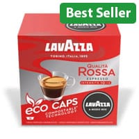 Lavazza Modo Mio Qualita Rossa Compostable Eco Coffee Capsules Pack of 16 Pods