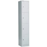 4-Door Locker Extra Deep with Cam Lock Grey W305 x D457 x H1778mm 5 Year Warranty