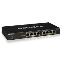 NETGEAR GS308PP - Switch - unmanaged - 8 x 10/100/1000 (PoE+) - desktop, wall-mountable - PoE+ (83 W) - DC power