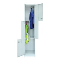 2 Person Z Locker Grey H1829xW380xD457mm 5 Year Warranty