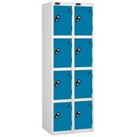 Probe 4 Door Locker Cam Lock ACTIVECOAT W305xD305xH1780mm Nest Of 2 White Body Blue Door 7 Year Warranty