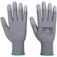 Portwest A121 PU Fingertip Glove Grey Medium