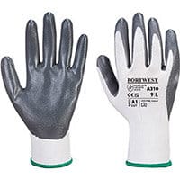 Portwest A310 Flexo Grip Glove - Grey & White, Medium, Precision Fit